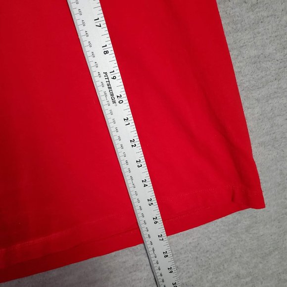 Good F*cker Men Shirt Large Red Graphic Print Parody Short Sleeve Crew Neck Tee - Picture 3 of 8